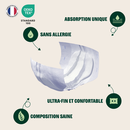 Changes complets ultra-absorbants et respirants - 10 gouttes