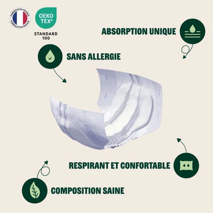 Changes complets ultra-absorbants et respirants - 10 gouttes